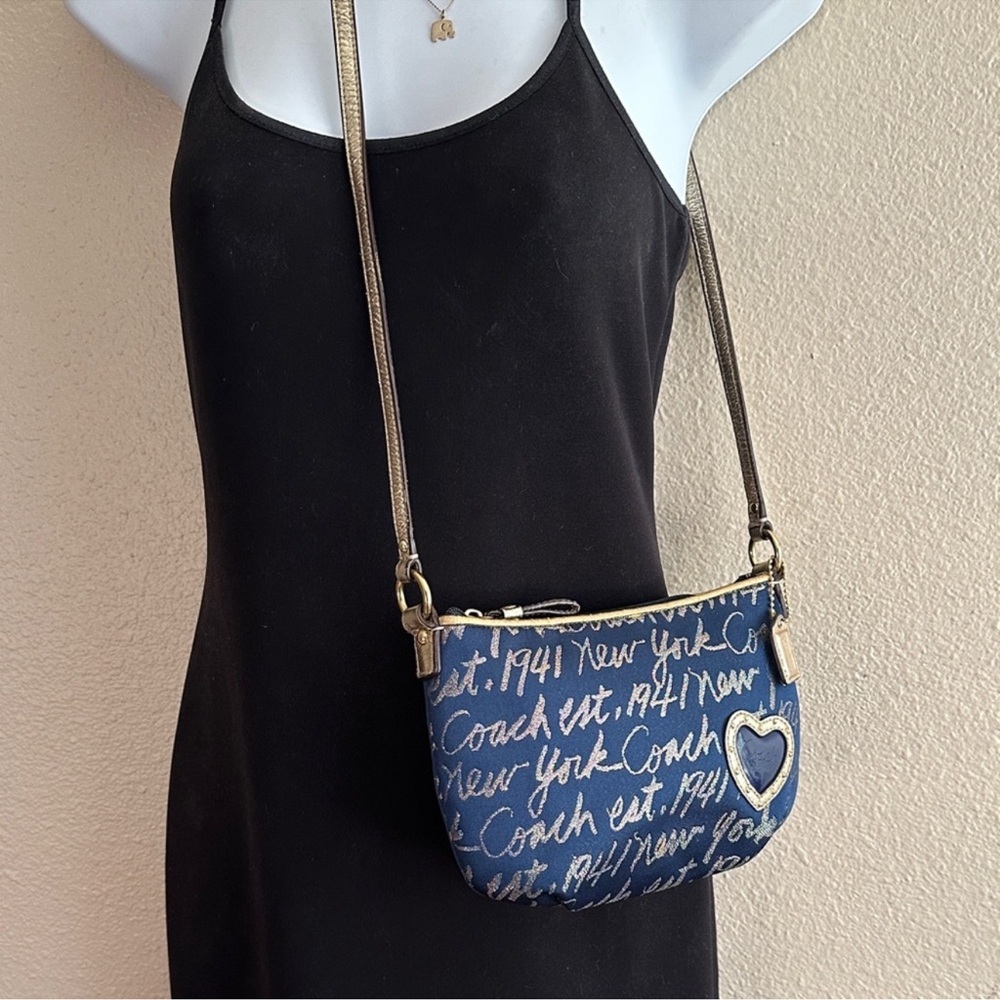 Rare Coach 45650 Poppy Signature Script CrossbodySwingpack w/small coin purse - Picture 16 of 16